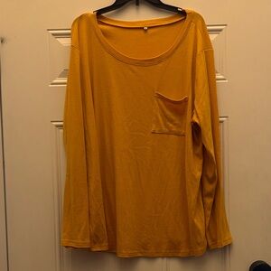 Dark Yellow Long Sleeve Top 2XL